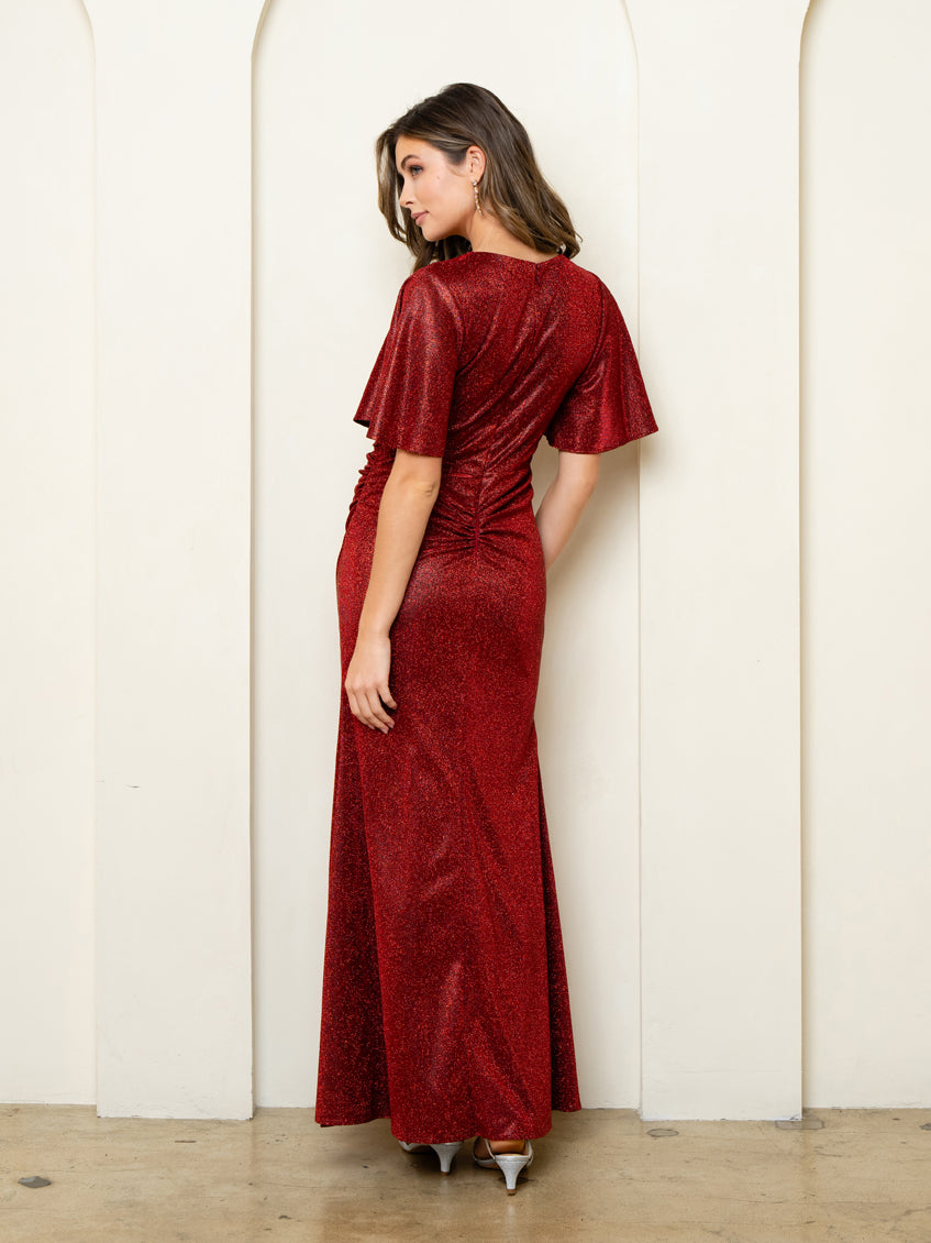Eva Fashion 3521 Long Formal Metallic Evening Dress