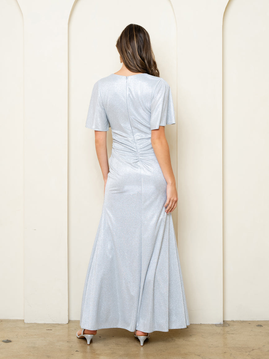 Eva Fashion 3521 Long Formal Metallic Evening Dress