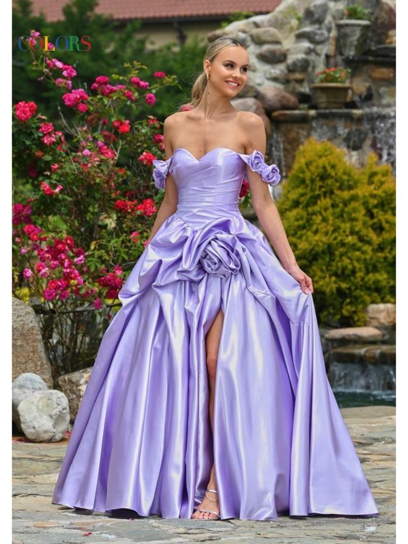 Colors 3521 Long Ball Gown Formal Evening Prom Dress