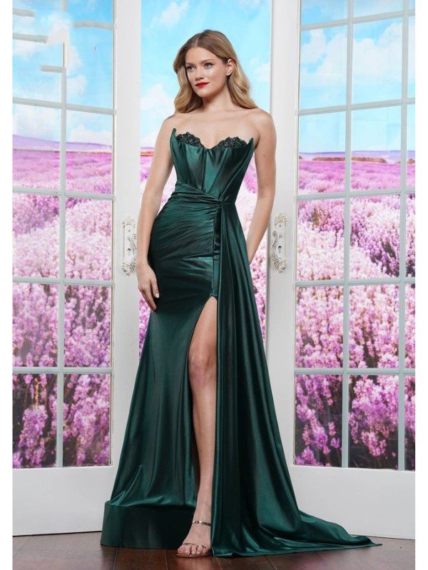 Prom Dresses Fitted Formal Evening Long Prom Dress Deep Green