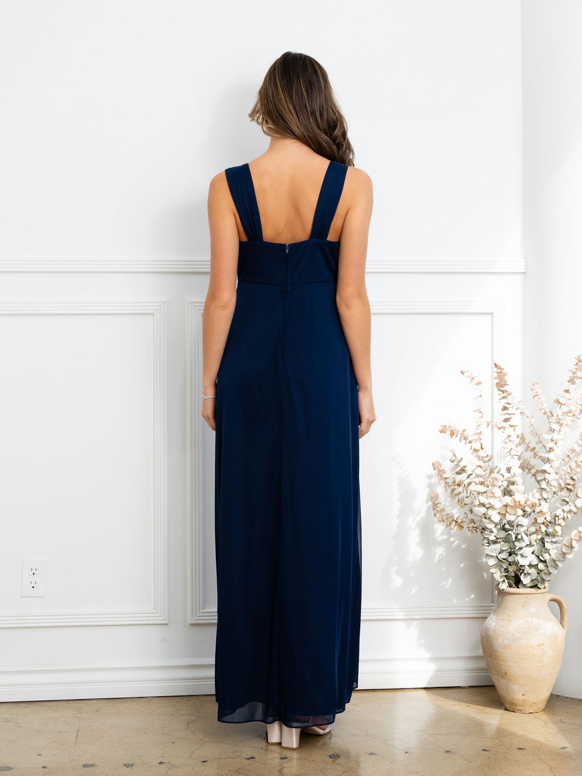 Eva Fashion 3527 Two Piece Long Formal Beaded Evening Dress - Hunter Green / 4XL