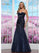 Prom Dresses Formal Fitted Long Evening Prom Dress Navy
