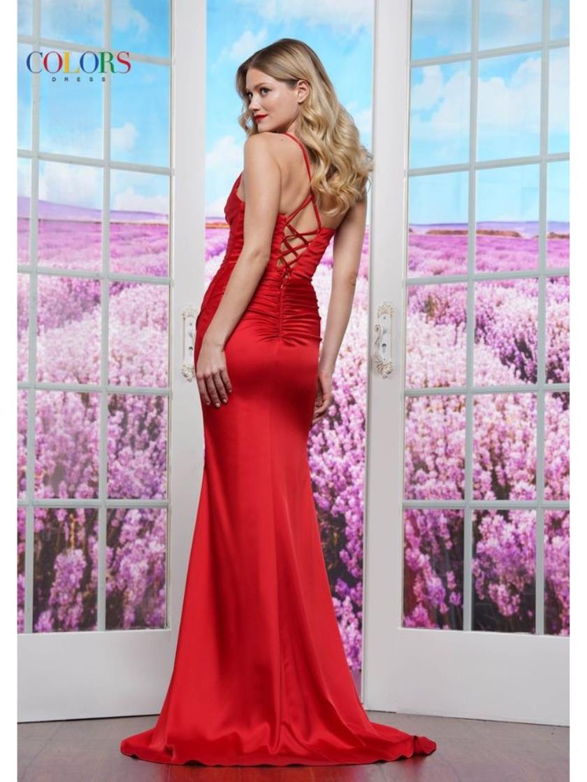Colors 3530 Fitted Formal Long Evening Prom Dress