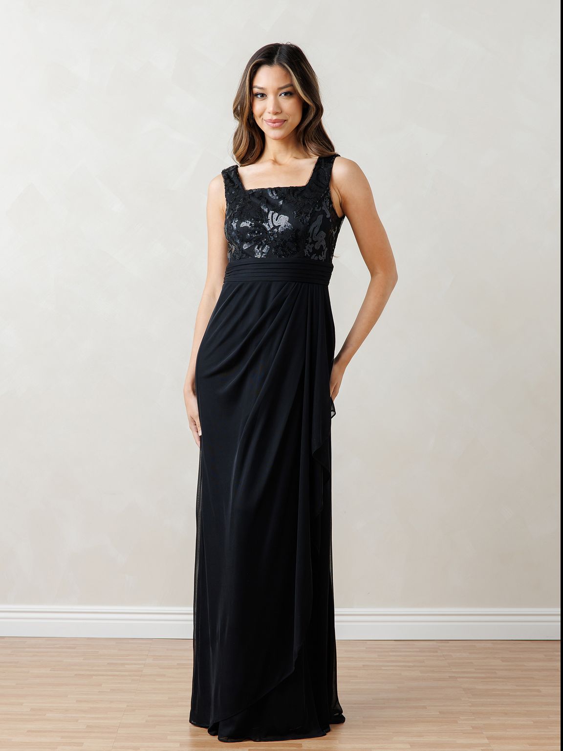 Eva Fashion 3531 Sequin Long  Formal Lace Bolero Evening  Dress