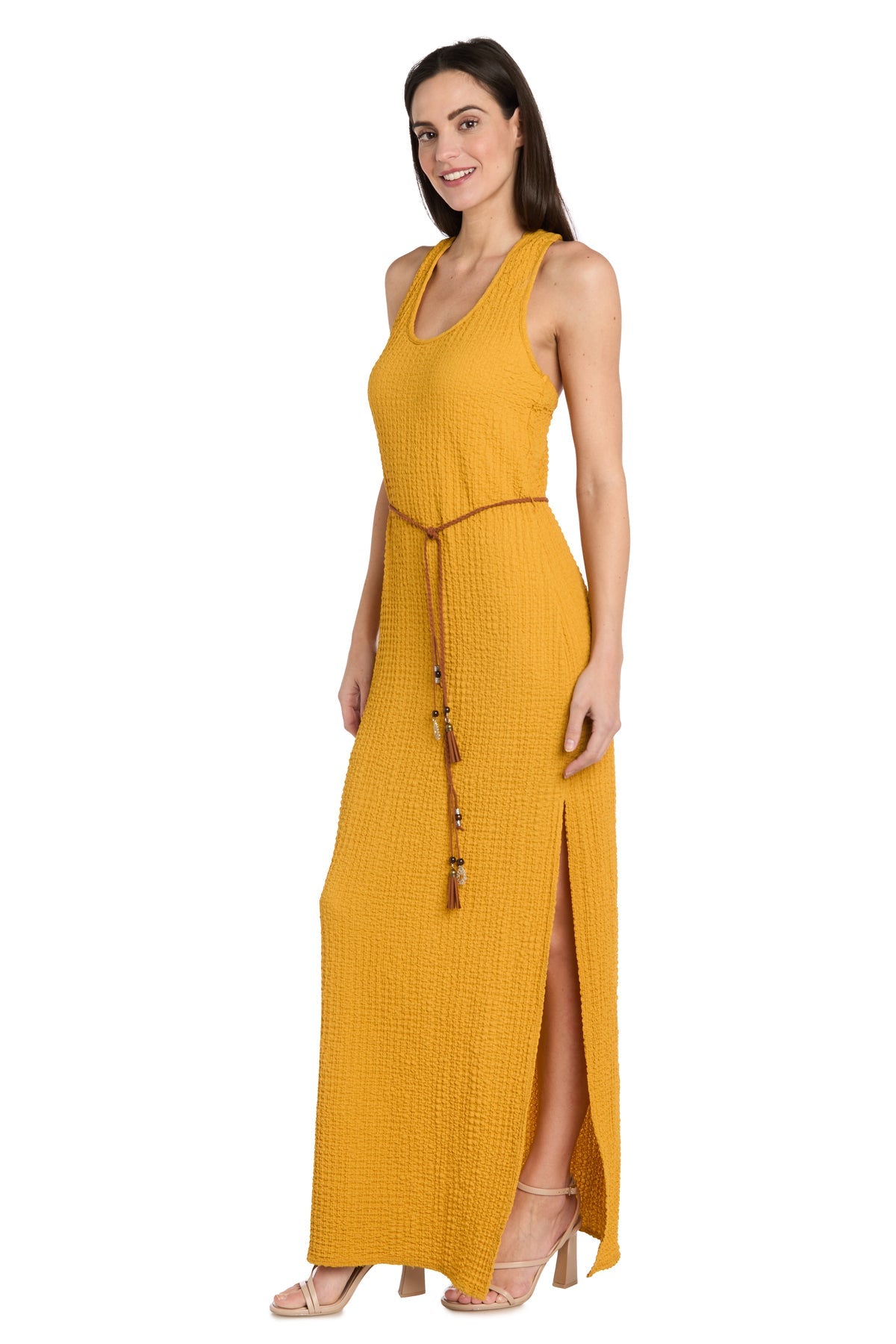 Formal Dresses Long Formal Beaded Maxi Dress Ochre