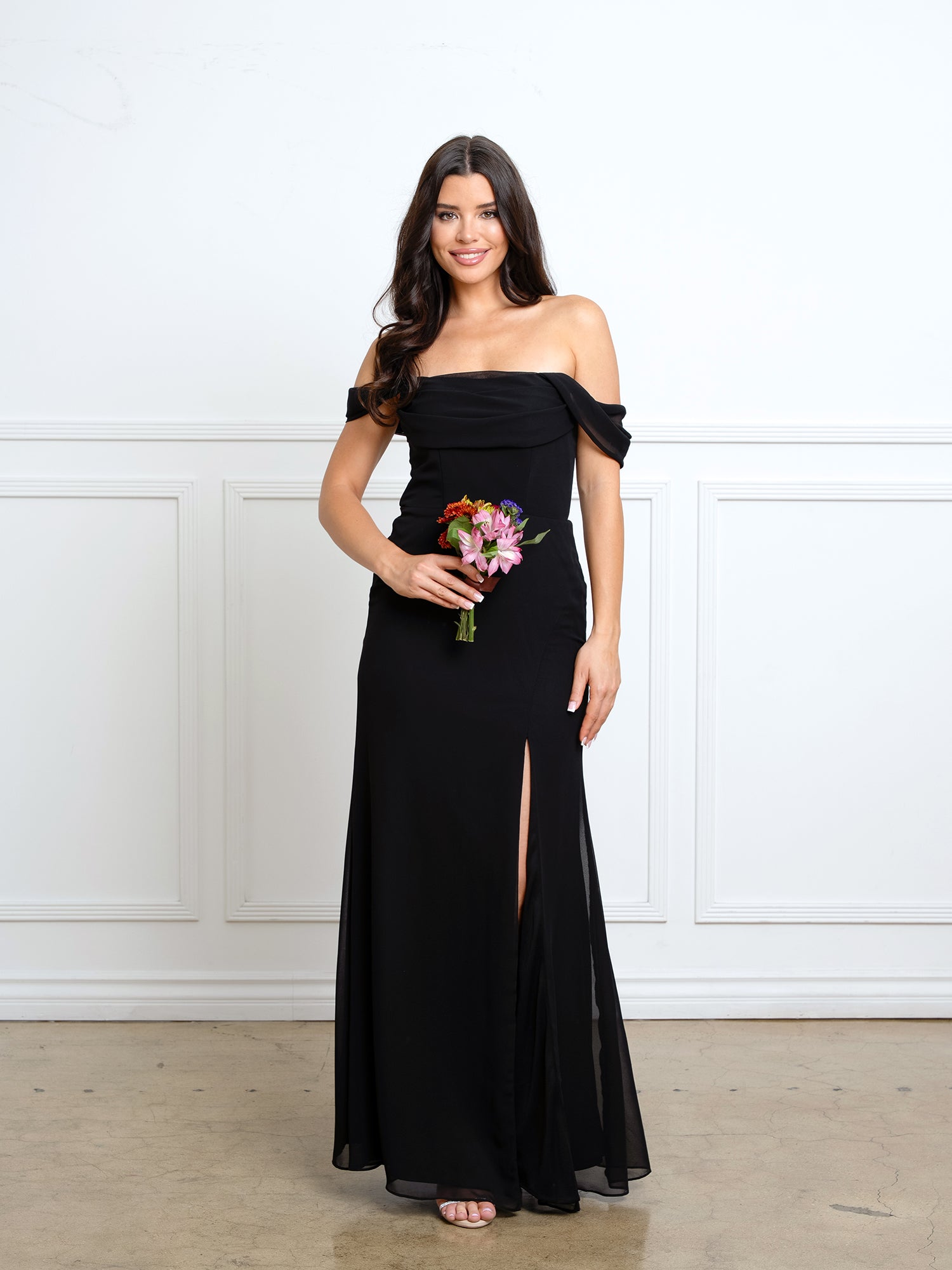 Prom Dresses Fitted Long Formal A Line Prom Dress Black