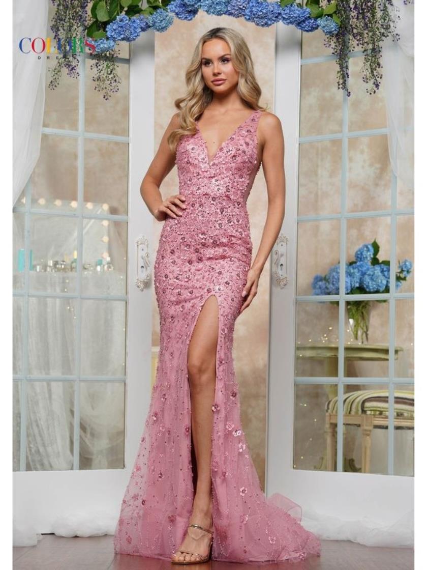 Colors 3538 Formal Fitted Evening Long Dress