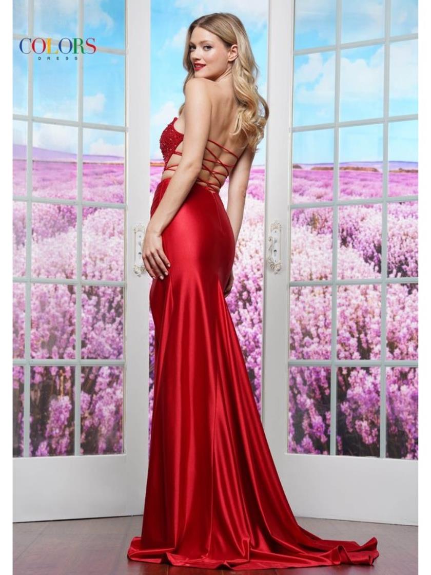 Colors 3548 Long Formal Evening Fitted Prom Dress