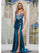 Prom Dresses Fitted Long Formal Slit Skirt Prom Dress Teal