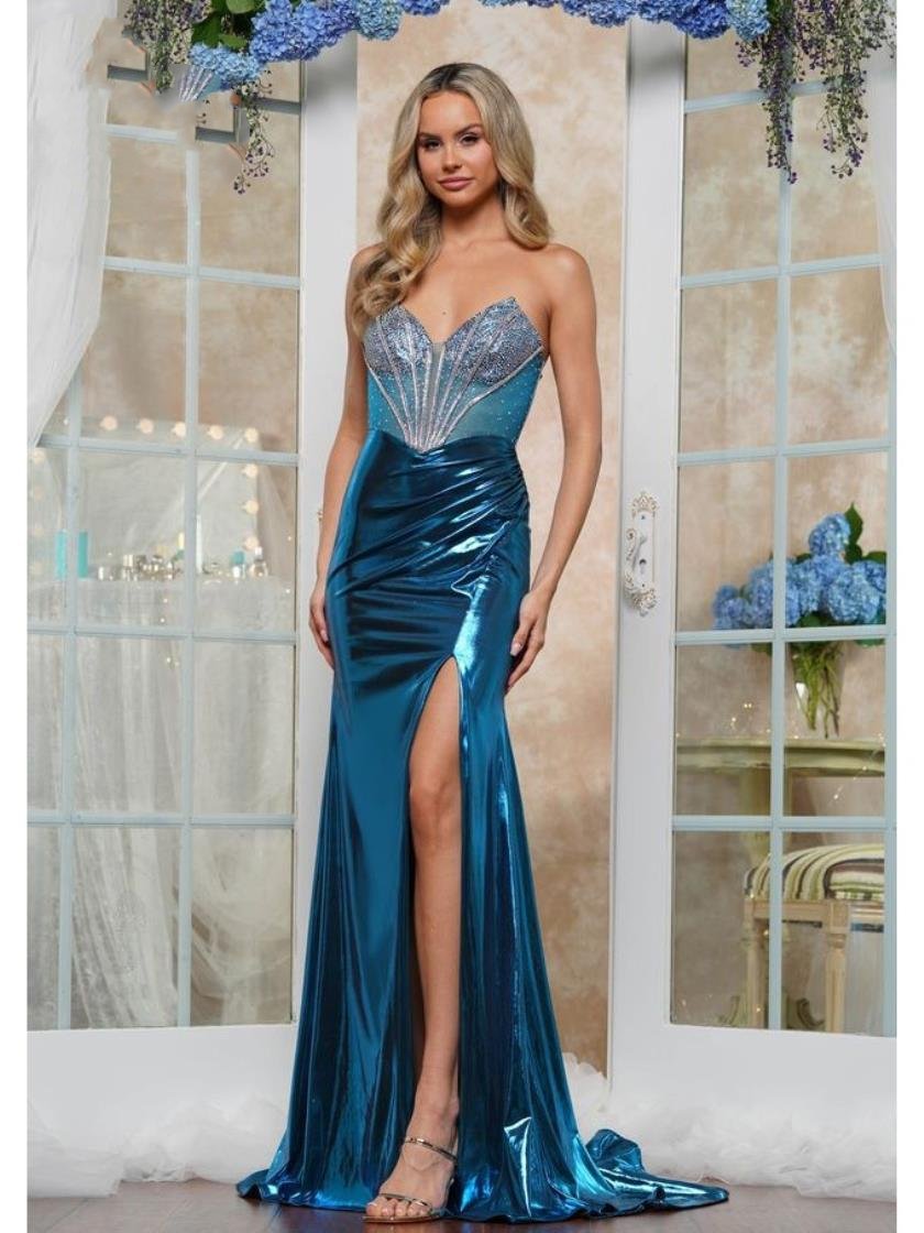 Prom Dresses Fitted Long Formal Slit Skirt Prom Dress Hot Pink