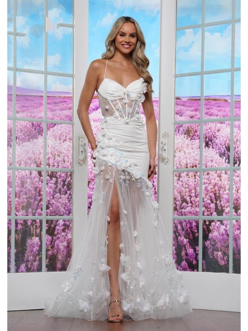 Prom Dresses Long Formal Sweetheart Mermaid˜Prom Dress Off White