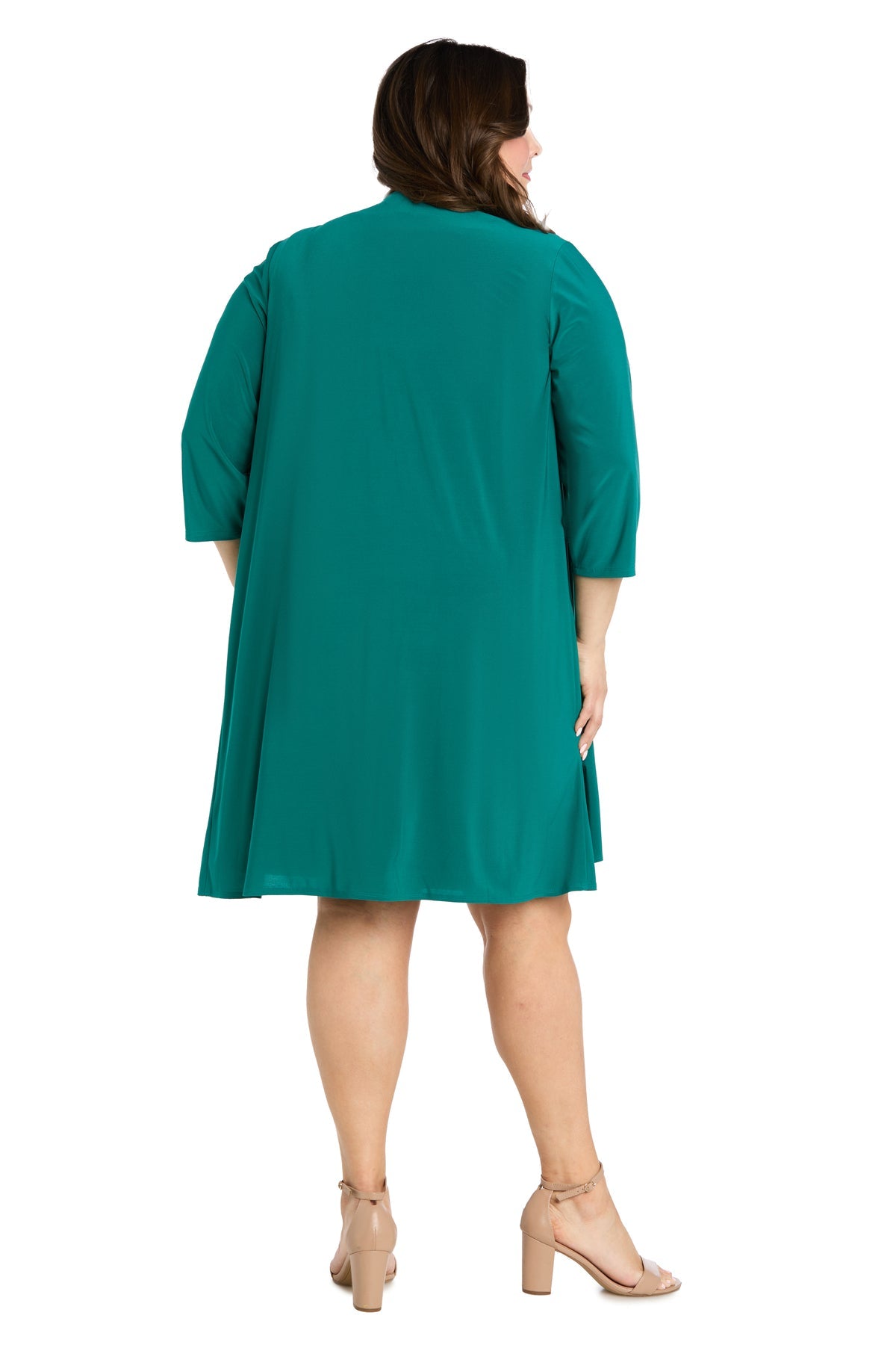 R&M Richards 3567W Plus Size Short Printed Cocktail Dress