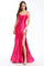 Prom Dresses Long Formal Fitted Metallic Slit Prom Dress Fuchsia