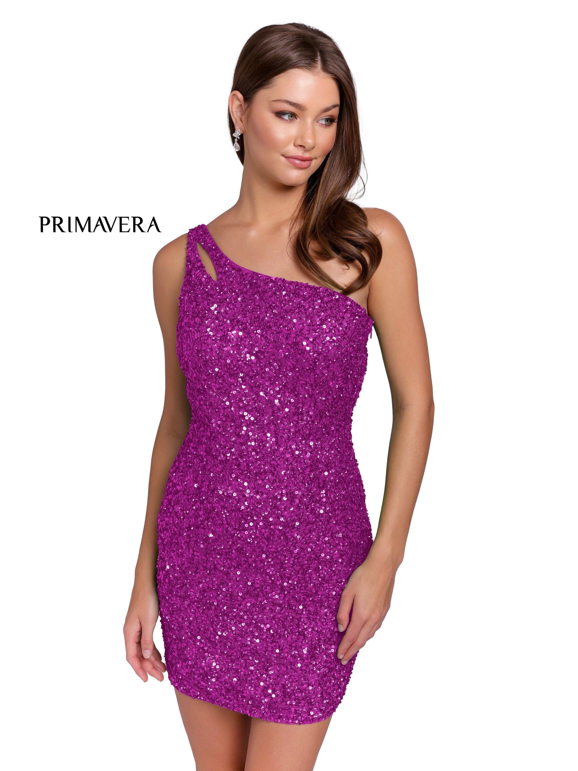 Primavera Couture Short One Shoulder Prom Dress 3573 Sale