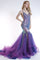 Prom Dresses Long Mermaid Formal Sequin Prom Evening Gown Nude/Iridescent Purple