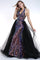 Prom Dresses Long Fitted Formal Overskirt Prom Dress Black/Iridescent Purple