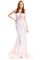 Prom Dresses Long Sequin Mermaid Formal Evening Prom Gown Iridescent Blush