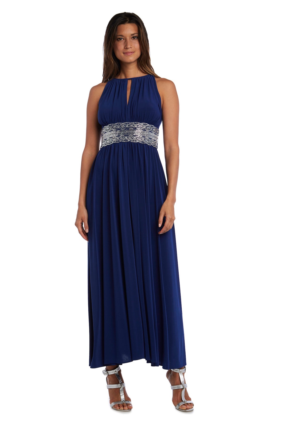 R&M Richards 3578 Long Formal Halter Evening Dress