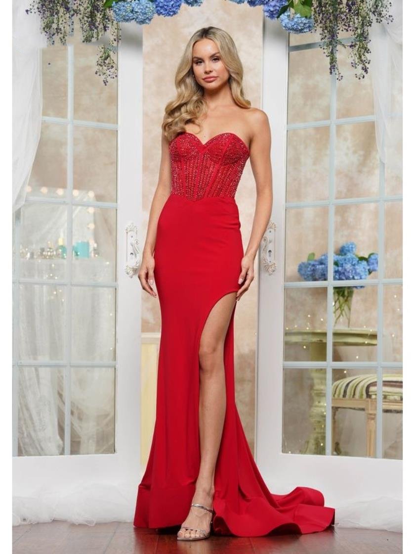 Prom Dresses Formal Fitted Long Prom Dress Red