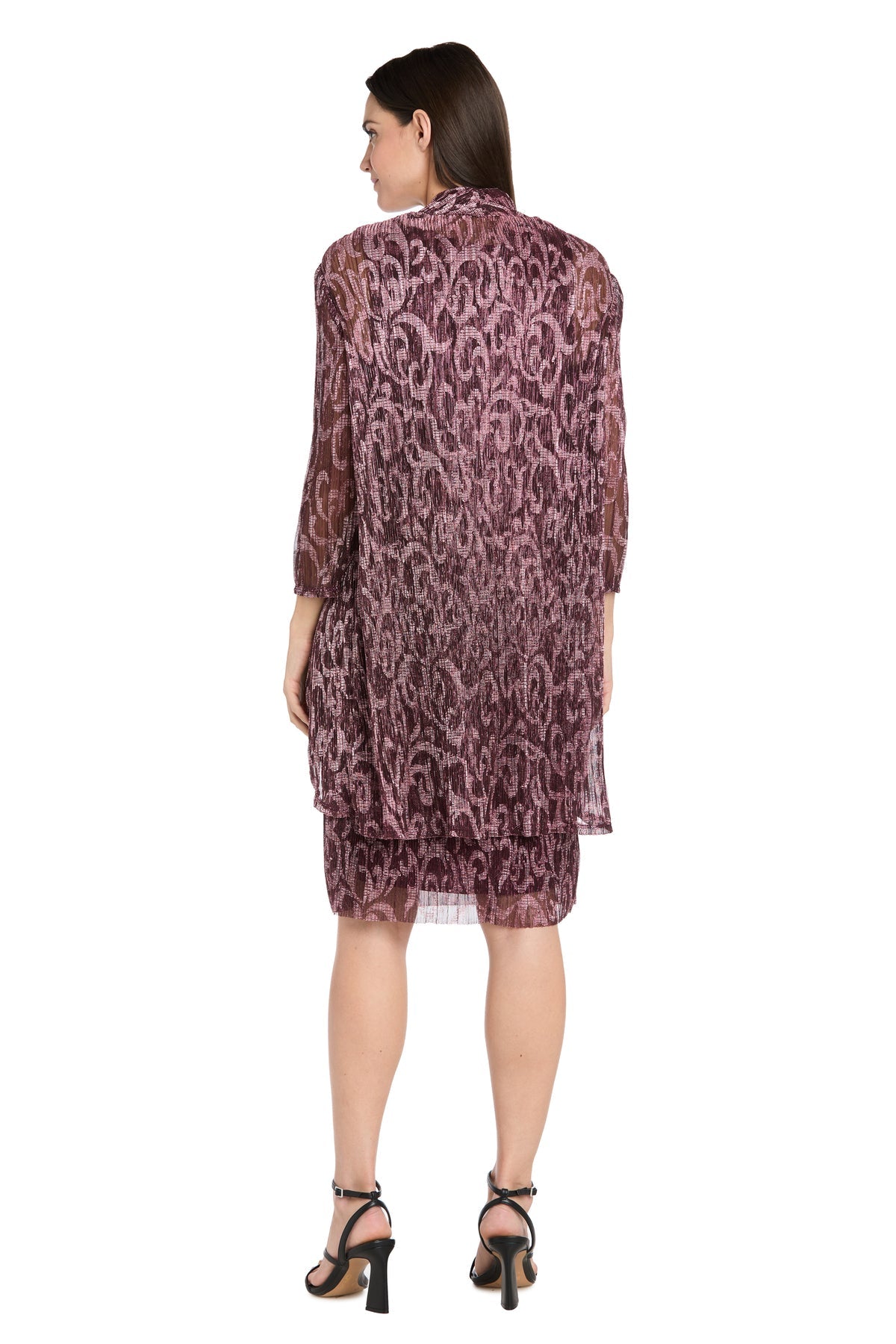 Cocktail Dresses Print Short Cocktail Dress Merlot/Rose
