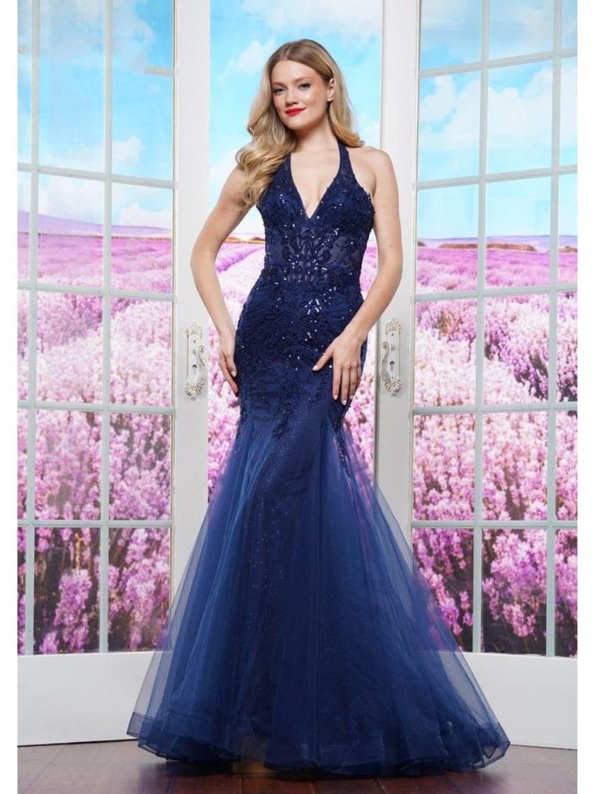 Colors 3590 Formal Fitted Long Mermaid Prom Dress – The Dress Outlet