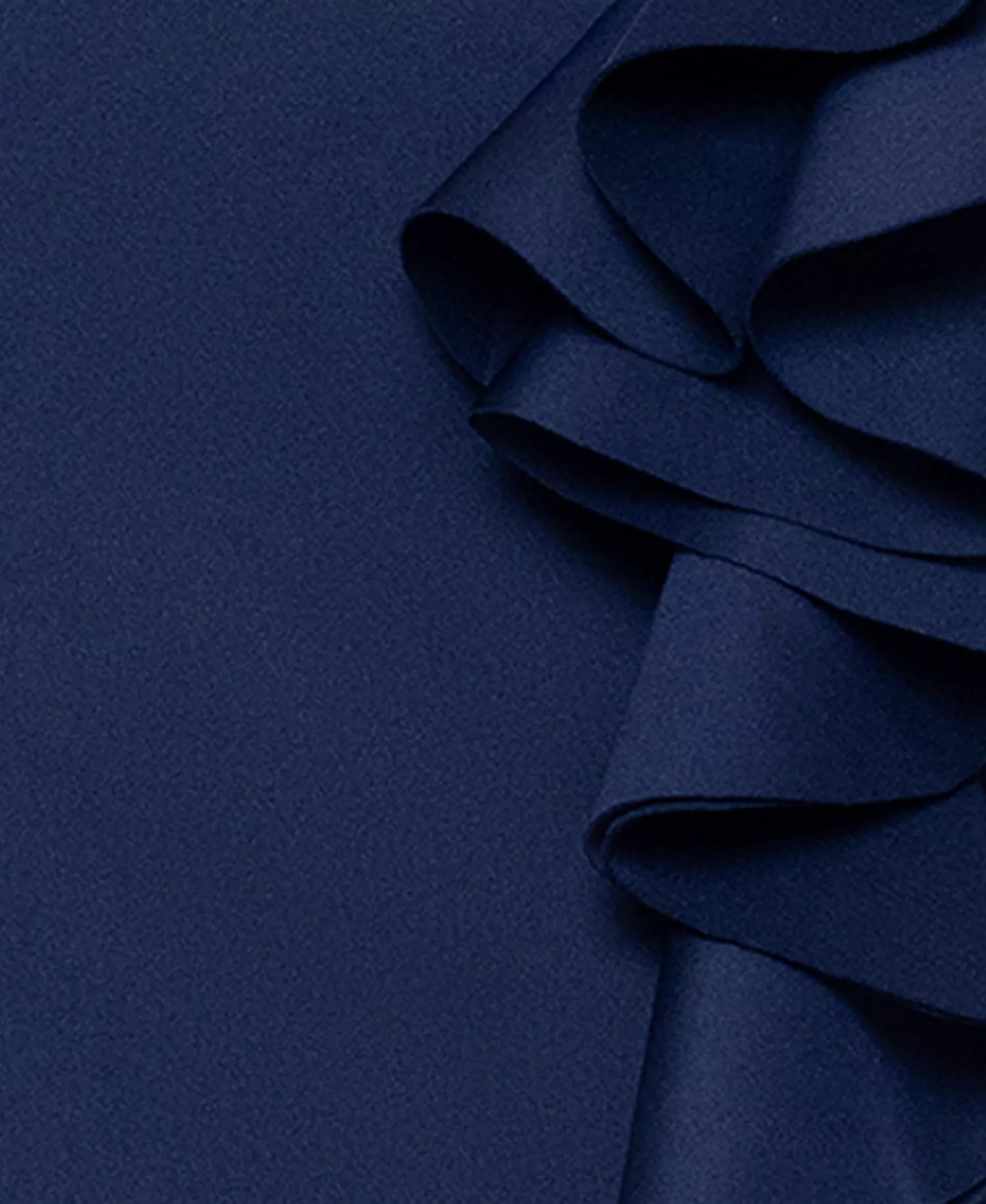 V-Neck Ruffle Detail Midi Dress Xscape 7386X