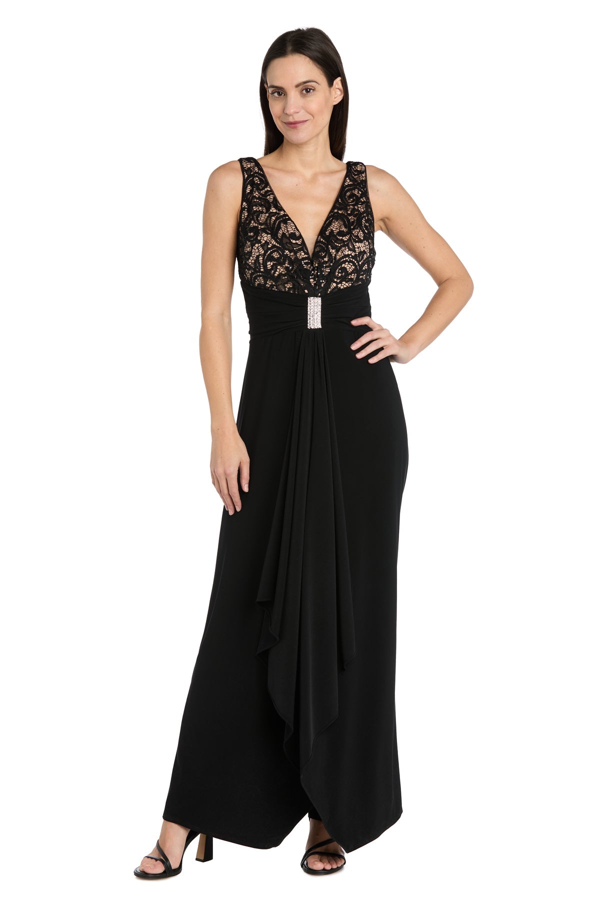 R&M Richards 3610 Long Formal Lace Jumpsuit