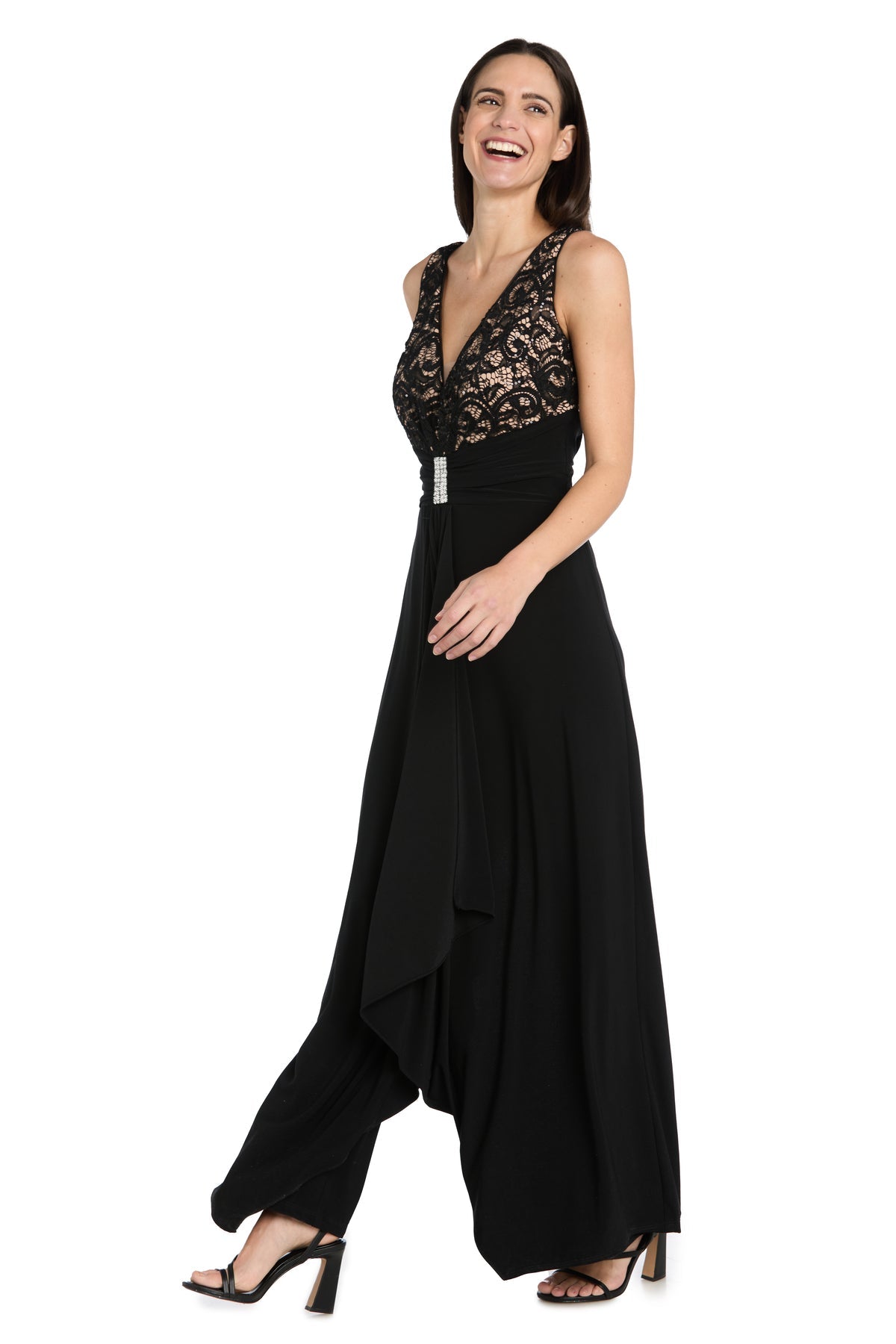 R&M Richards 3610 Long Formal Lace Jumpsuit