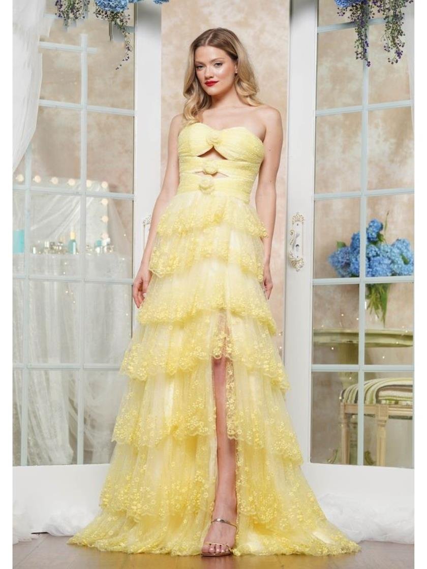 Colors 3620 Long Formal Glitter Ball Gown Ruffle Dress - Sage / 2 Colors 3620 Long Formal Glitter Ball Gown Ruffle Dress - Sage / 2