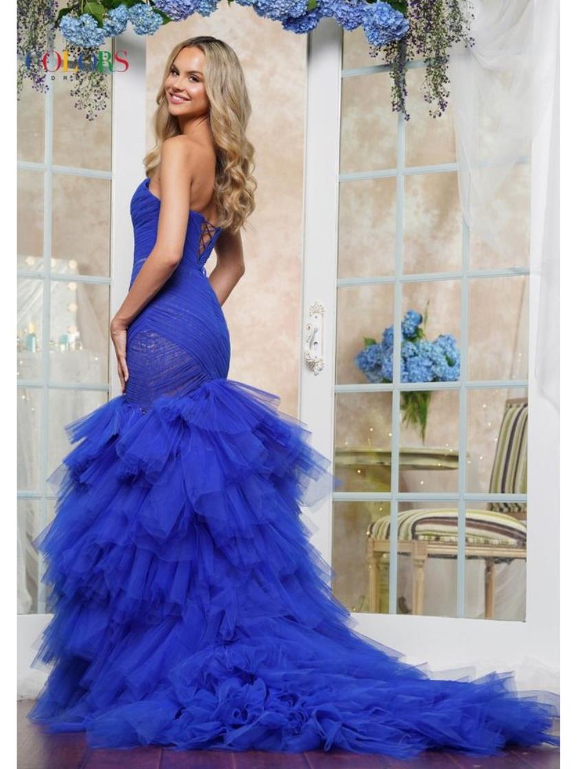 Colors 3631 Long Fitted Formal Mermaid Prom Dress
