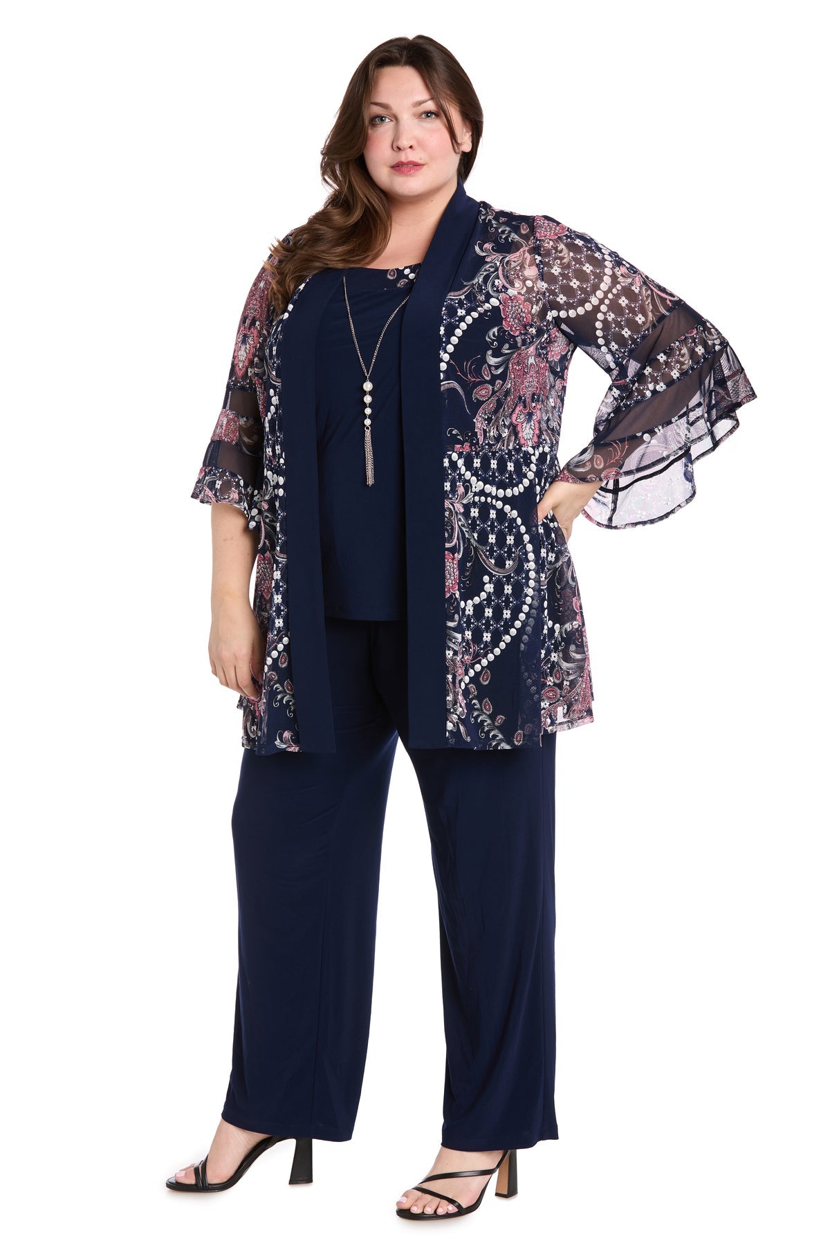 Plus Size Long Formal Pant Suit Mother of the Bride R&M Richards 3632W The Dress Outlet Plus Size Long Formal Pant Suit Mother of the Bride R&M Richards 3632W The Dress Outlet