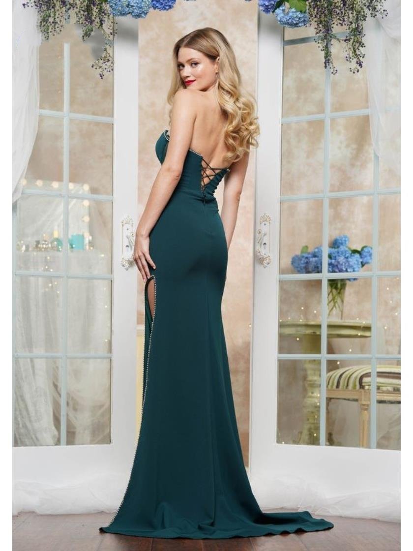 Prom Dresses Long Formal Fitted Prom Dress Deep Green