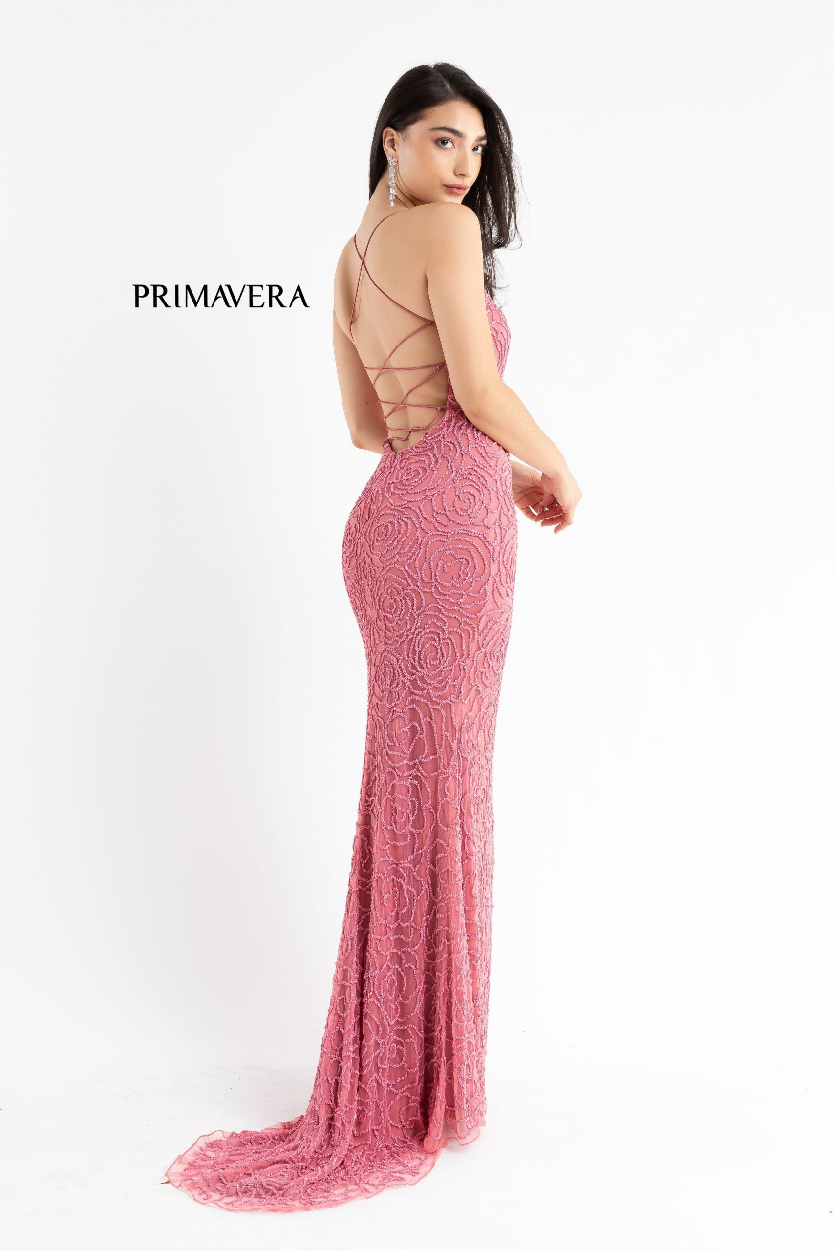 Primavera Couture 3638 Long Formal Beaded Prom Dress