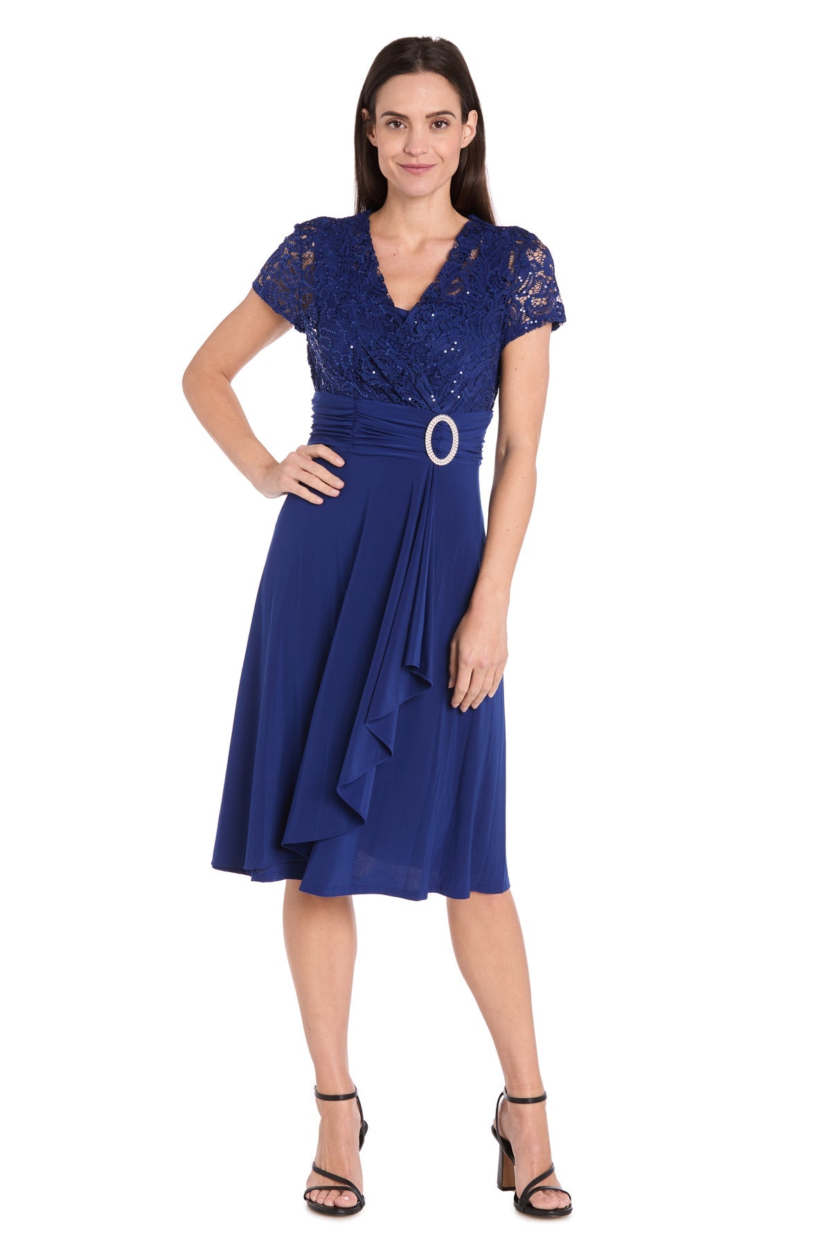 Short Petite Dress Mother of the Bride Cocktail R&M Richards 3639P – The Dress Outlet