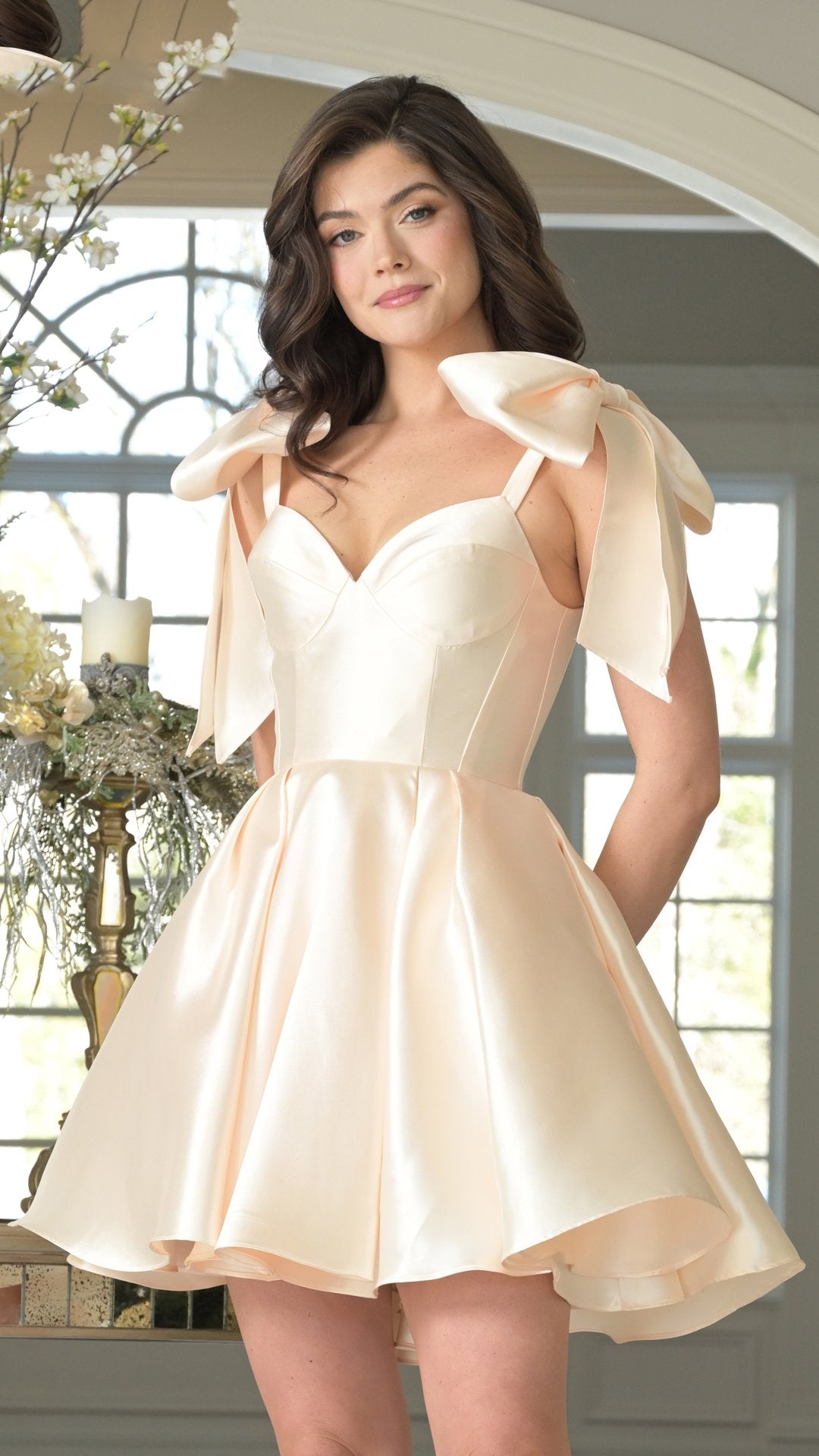 Colors 3640 Homecoming Short Pleated Cocktail Dress