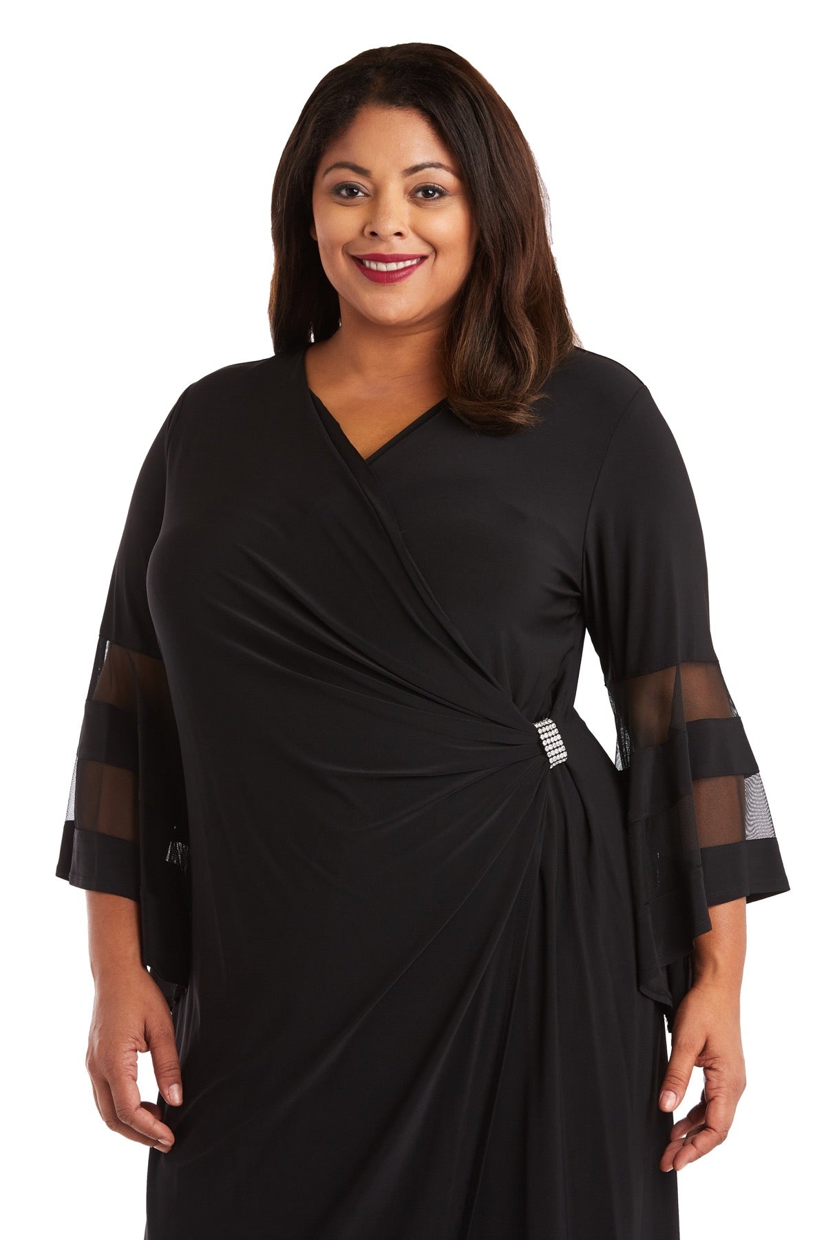 R&M Richards 3641W Long Formal Plus Size Evening Dress