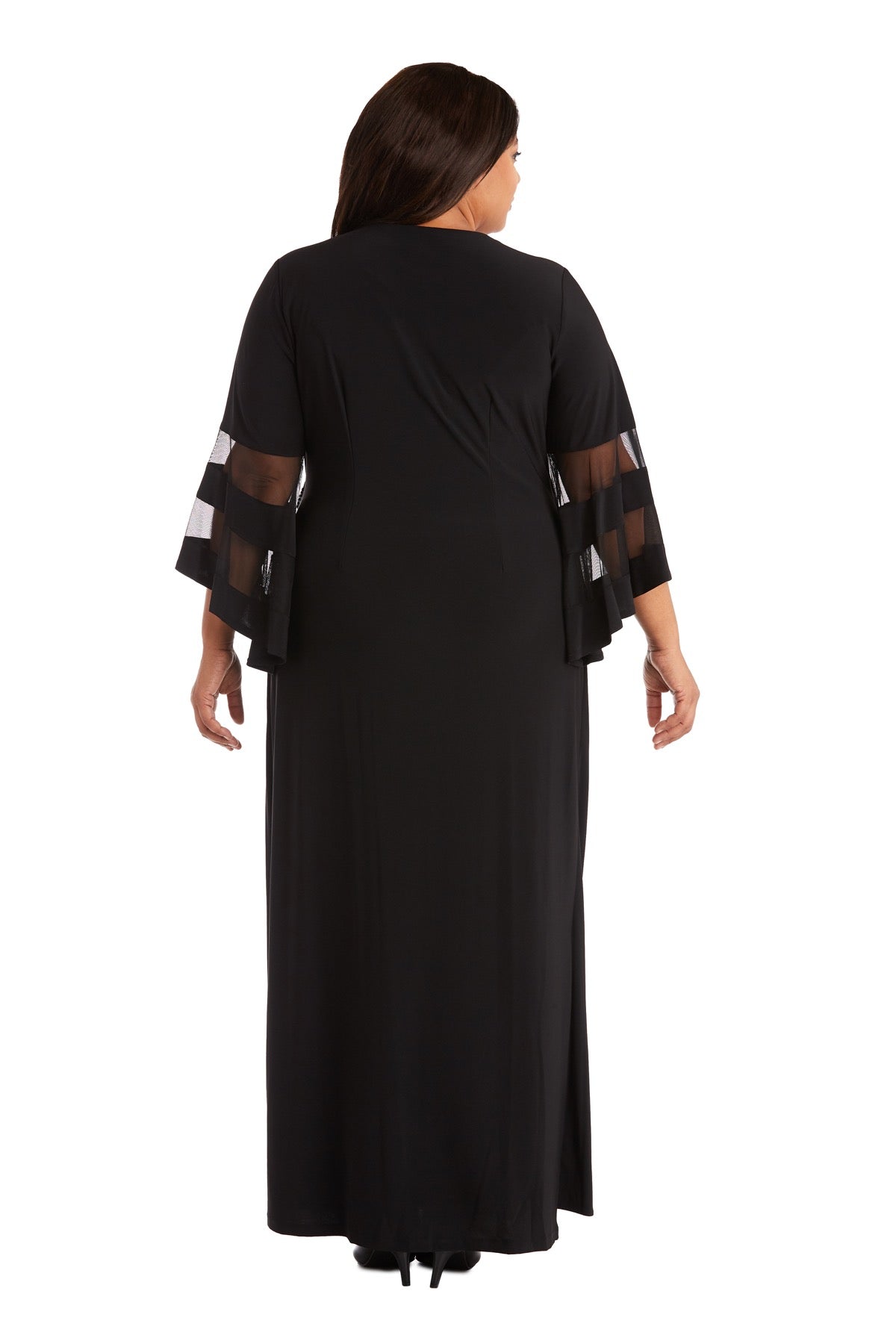 R&M Richards 3641W Long Formal Plus Size Evening Dress