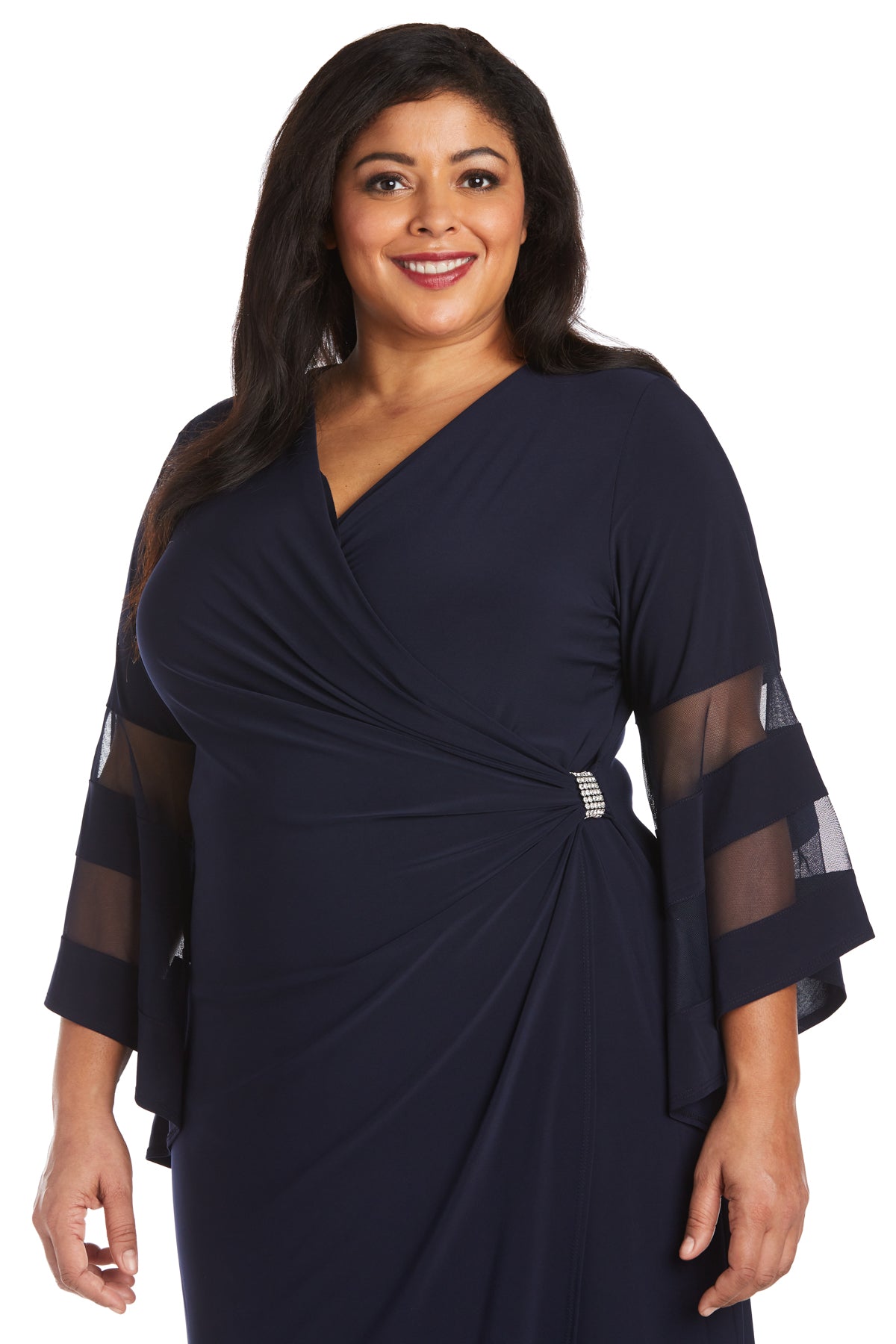 R&M Richards 3641W Long Formal Plus Size Evening Dress