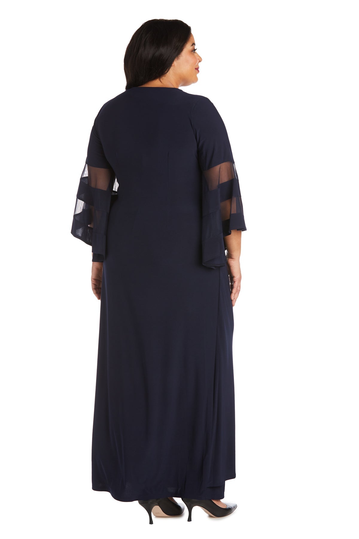 R&M Richards 3641W Long Formal Plus Size Evening Dress