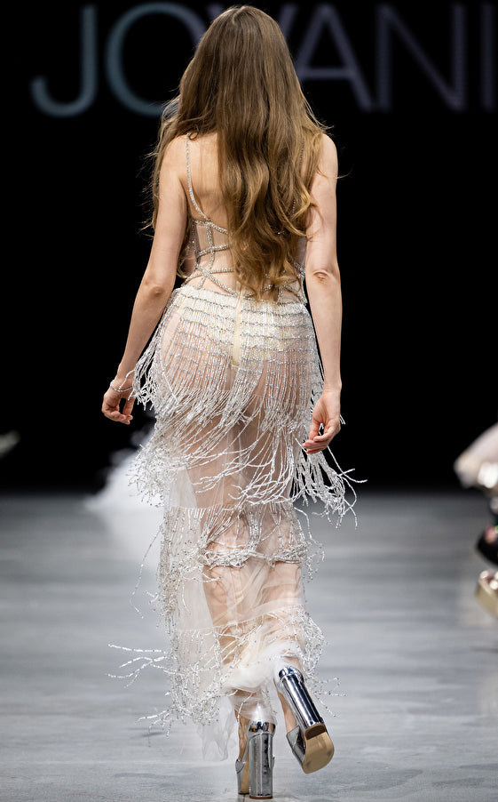 Jovani 36423 Sexy Fringe Long Prom Dress