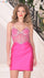 Cocktail Dresses Short Cocktail Fit Metallic Mini Dress Hot Pink