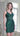 Cocktail Dresses Short Cocktail Sequin Beaded Applique Dress Deep Green