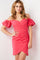Cocktail Dresses Homecoming Short Sleeve Cocktail Dress  Lipstick