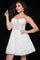 Cocktail Dresses Sequin Short Corset Cocktail Dress White