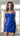 Cocktail Dresses Fitted Mini Short Metallic Cocktail Dress Royal