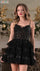Cocktail Dresses A Line Short Cocktail Ruffle Dress Black
