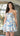 Cocktail Dresses Printed Short Cocktail A Line Dress Blue