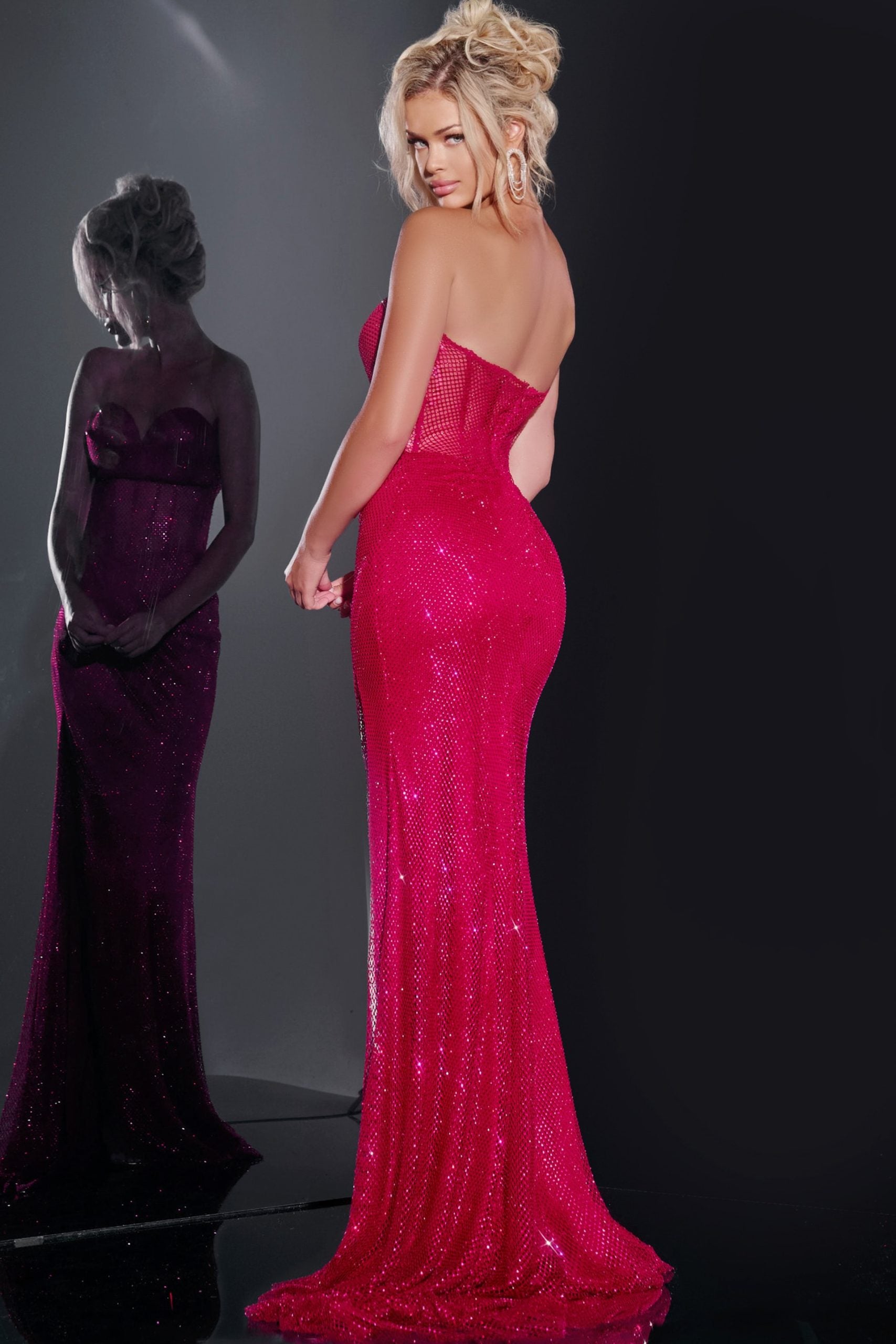 Prom Dresses Prom Long Formal Fitted Sequin Dress Burgundy
