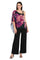 Jumpsuit Long Formal Floral Print Jumpsuit Black/Plum/Berry