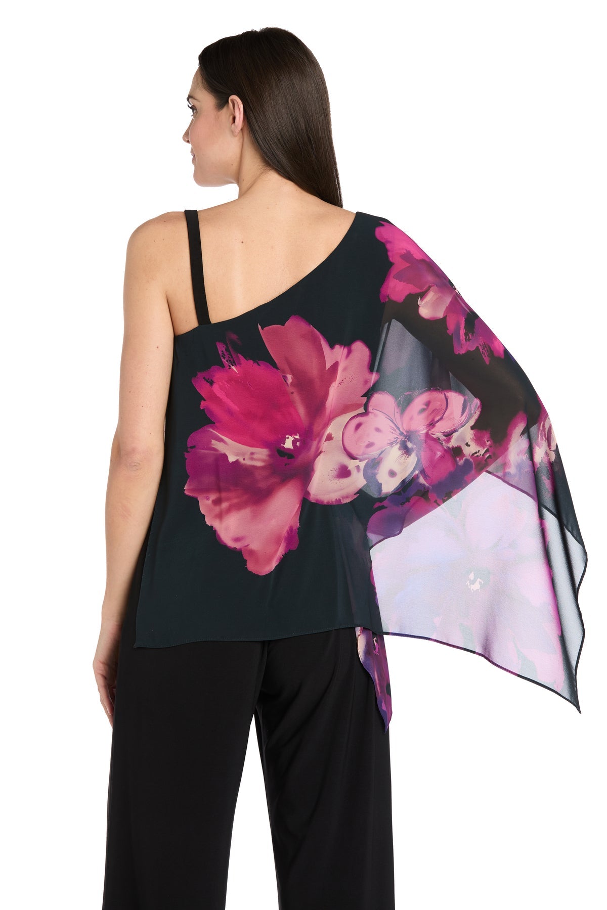 Jumpsuit Long Formal Floral Print Jumpsuit Black/Plum/Berry